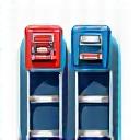 Road and toll icon